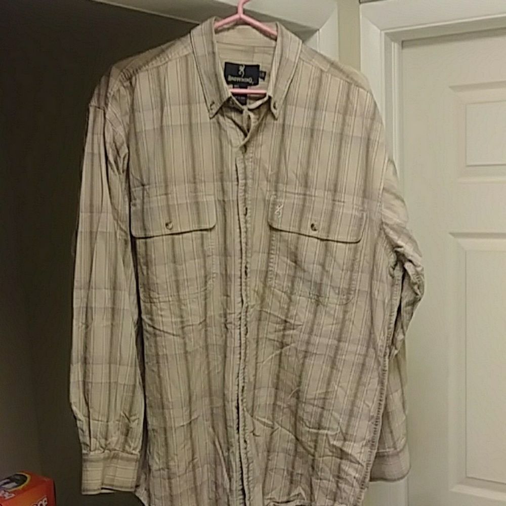Mens Longsleeve Lg BROWNING Flannel